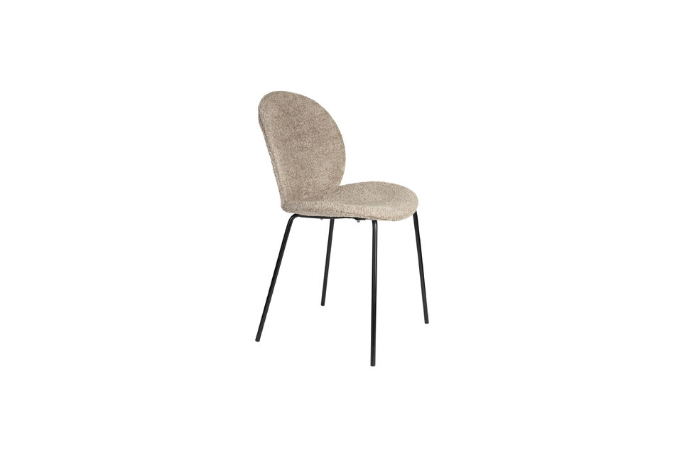 Chaise en tissu beige Bonnet Zuiver