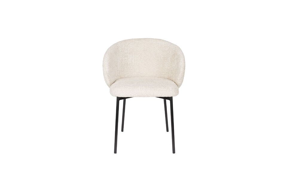Chaise en tissu blanc Ayle White Label