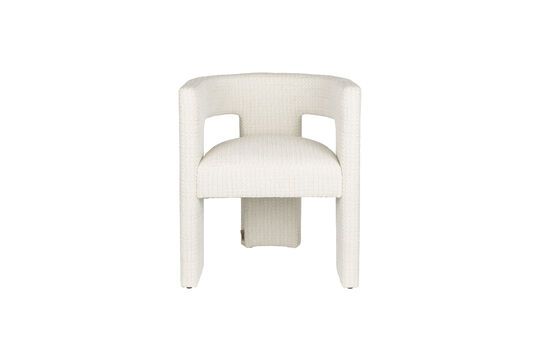 Chaise en tissu blanc cassé Medina Détouré