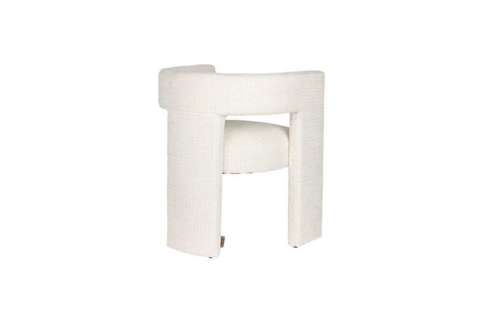 Chaise en tissu blanc cassé Medina - 8