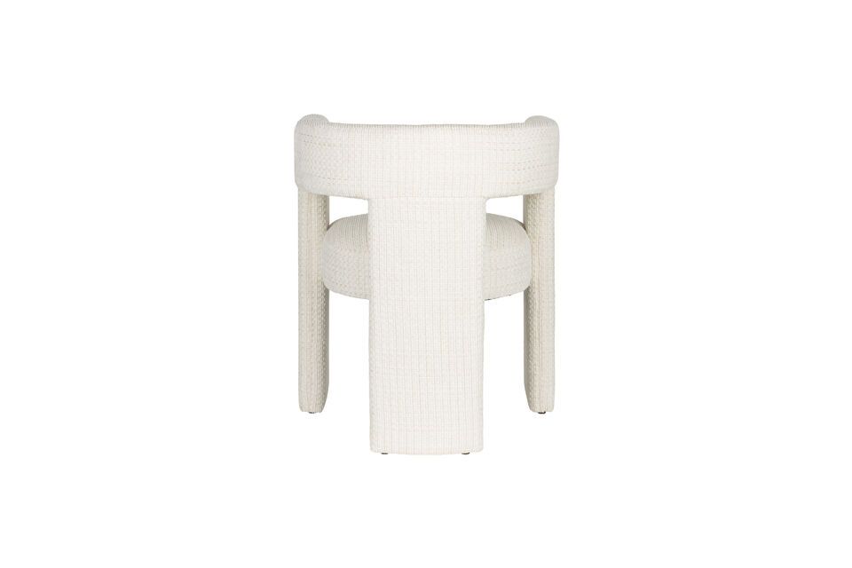 Chaise en tissu blanc cassé Medina - 9