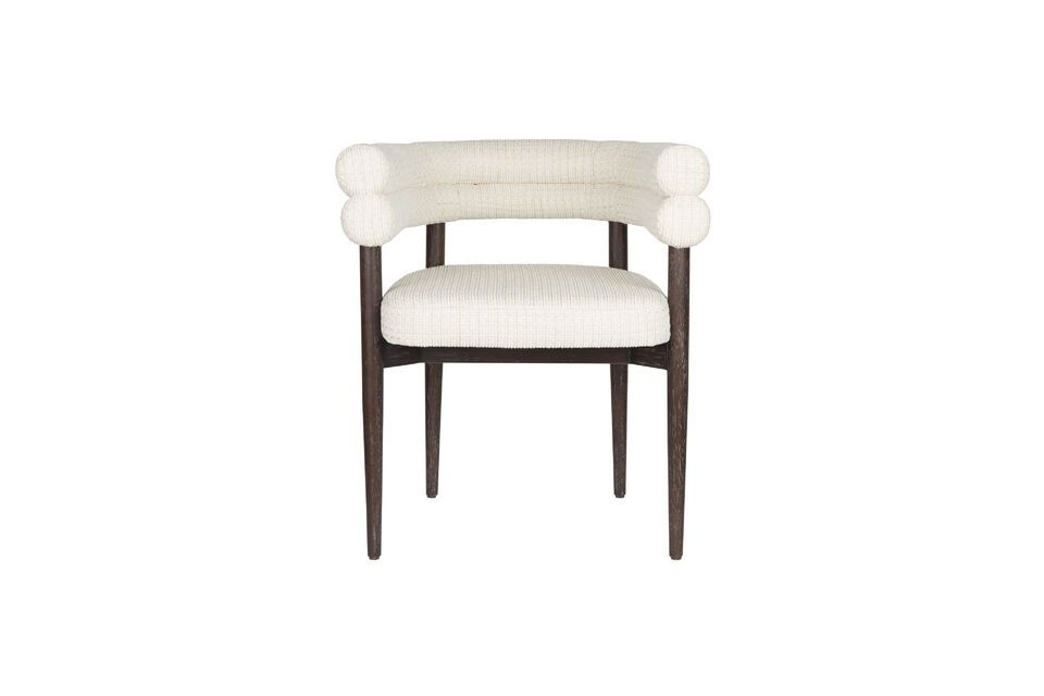 Chaise en tissu blanc cassé Sela DutchBone