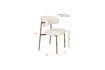 Miniature Chaise en tissu blanc Claes 10