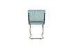 Miniature Chaise en tissu bleu Ridge Kink Rib 17