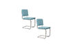 Miniature Chaise en tissu bleu Ridge Kink Rib 20