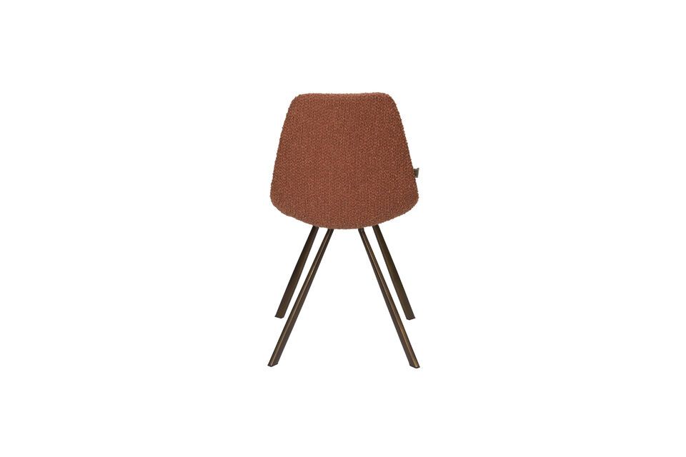 Chaise en tissu bouclé ocre Franky - 8