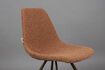 Miniature Chaise en tissu bouclé ocre Franky 5