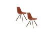 Miniature Chaise en tissu bouclé ocre Franky 11