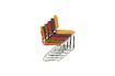 Miniature Chaise en tissu gris clair Ridge Kink Rib 7