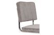 Miniature Chaise en tissu gris clair Ridge Kink Rib 5