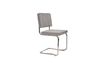 Miniature Chaise en tissu gris clair Ridge Kink Rib 1