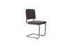 Miniature Chaise en tissu gris foncé Ridge Kink Rib 18