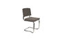 Miniature Chaise en tissu gris foncé Ridge Kink Rib Détouré
