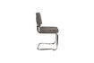 Miniature Chaise en tissu gris foncé Ridge Kink Rib 9