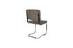 Miniature Chaise en tissu gris foncé Ridge Kink Rib 10