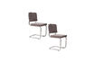 Miniature Chaise en tissu gris foncé Ridge Kink Rib 14