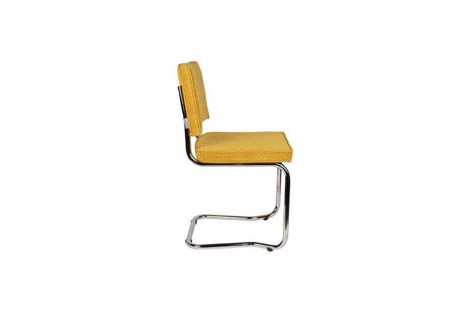 Chaise en tissu jaune Ridge Kink Rib - 10