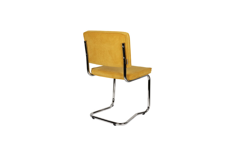 Chaise en tissu jaune Ridge Kink Rib - 11