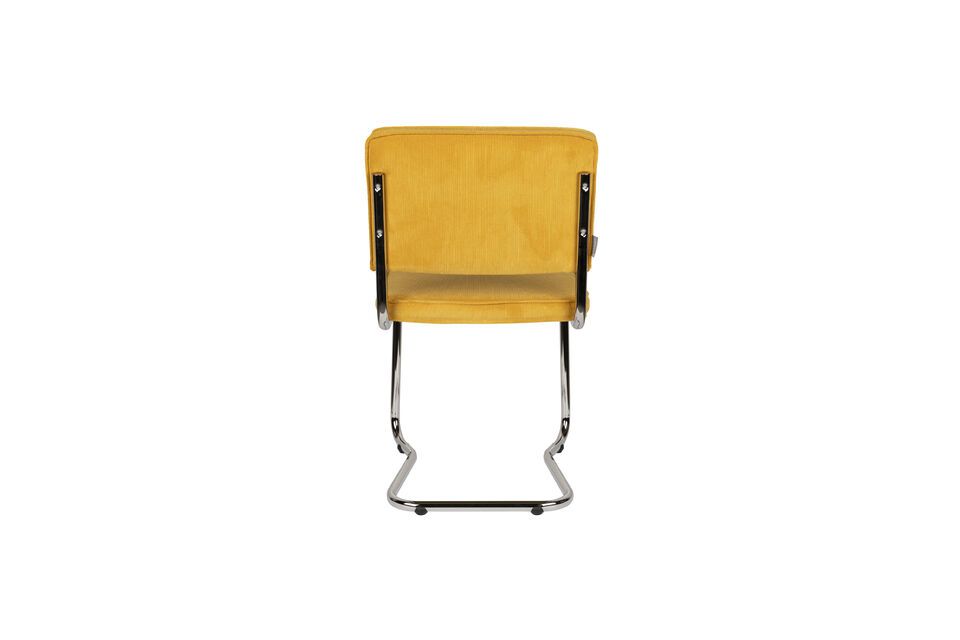 Chaise en tissu jaune Ridge Kink Rib - 12