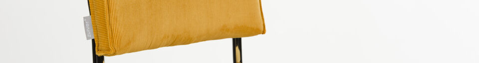 Mise en avant matière Chaise en tissu jaune Ridge Kink Rib