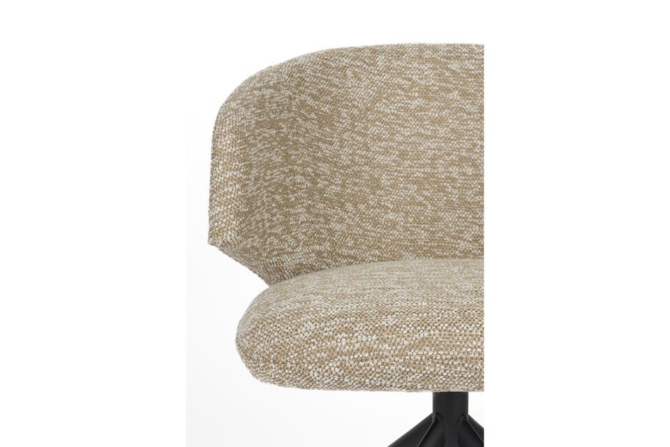 Chaise en tissu marron Balado - 9