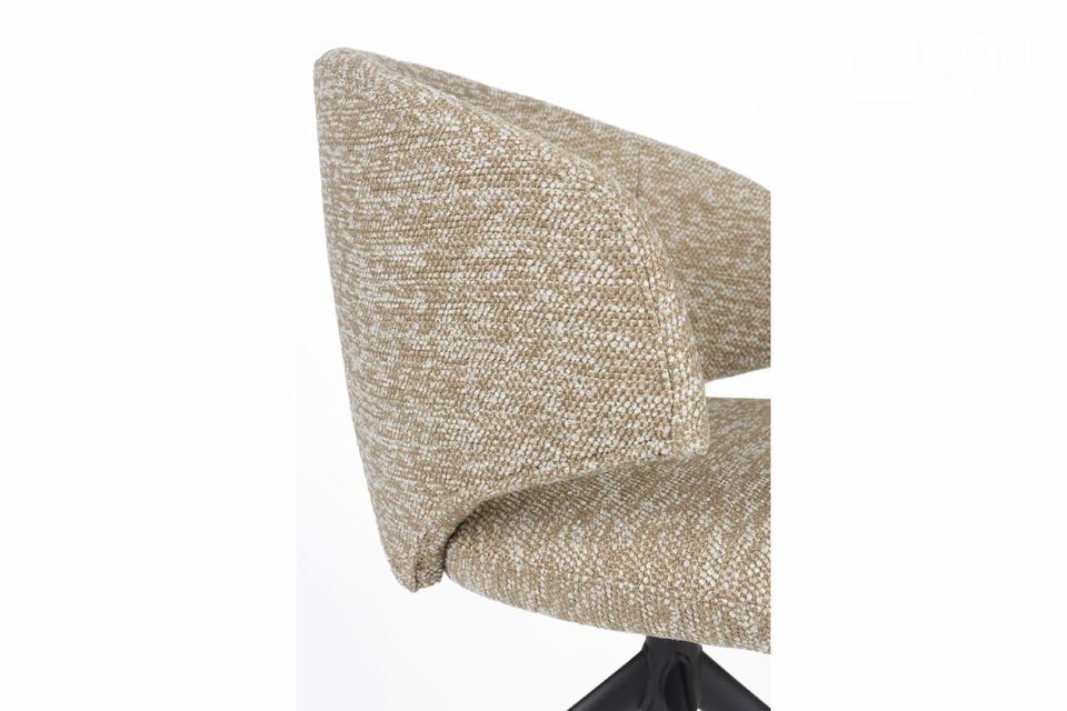 Chaise en tissu marron Balado - 10