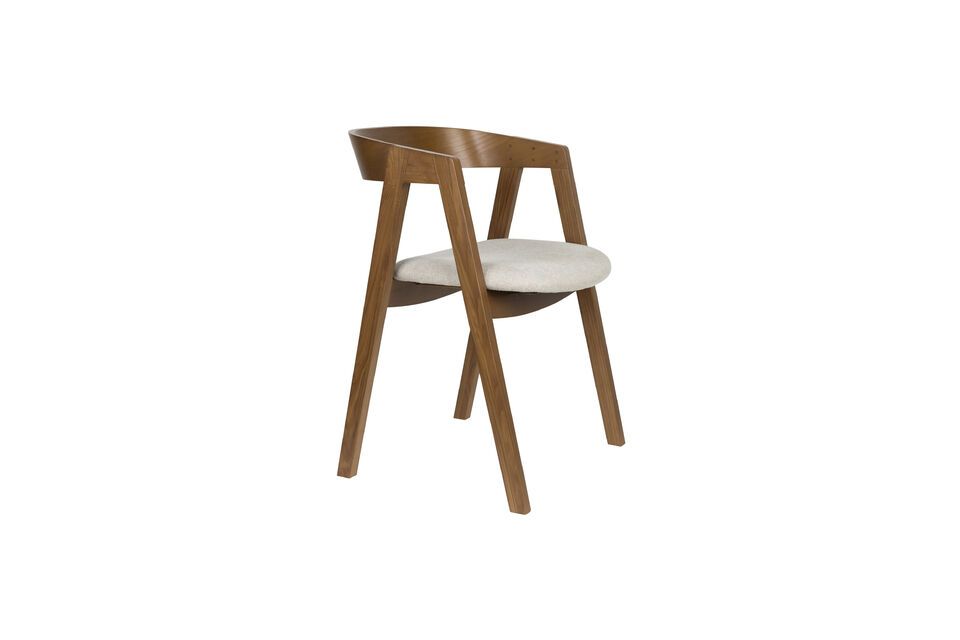 La chaise en polyester marron Mads incarne la délicatesse et le confort d\'une pièce conçue pour