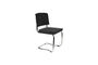 Miniature Chaise en tissu noir Ridge Kink Rib Détouré