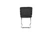 Miniature Chaise en tissu noir Ridge Kink Rib 14