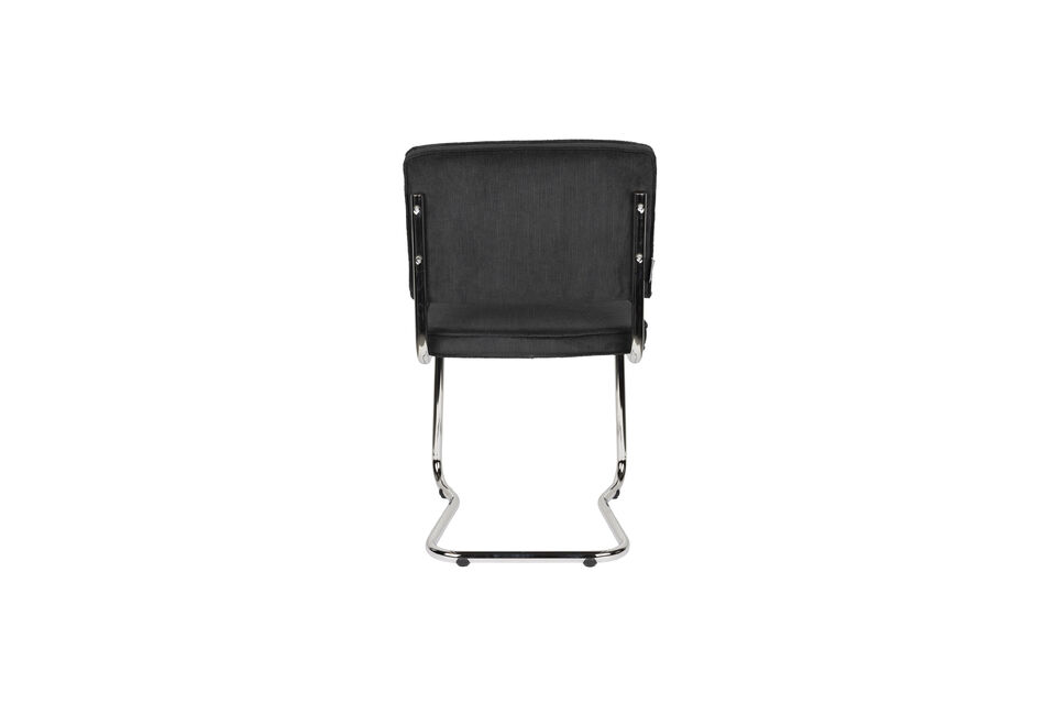Chaise en tissu noir Ridge Kink Rib - 12