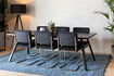 Miniature Chaise en tissu noir Ridge Kink Rib 4