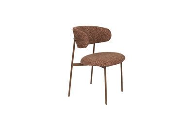 Chaise en tissu rouge Claes