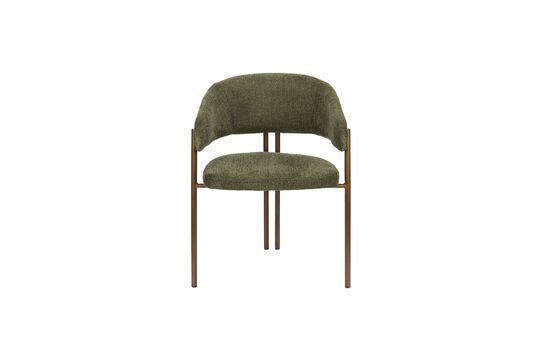 Chaise en tissu vert Naida Détouré
