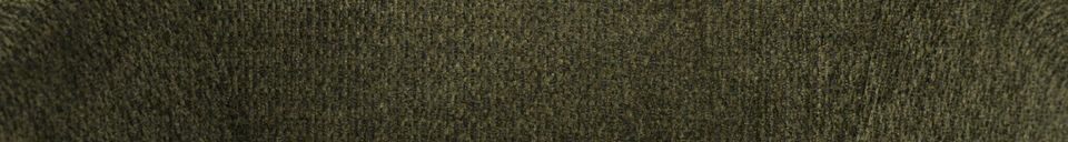 Mise en avant matière Chaise en tissu vert Naida