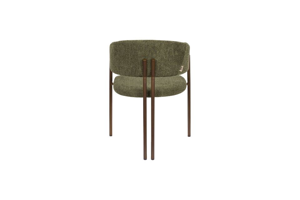 Chaise en tissu vert Naida - 9