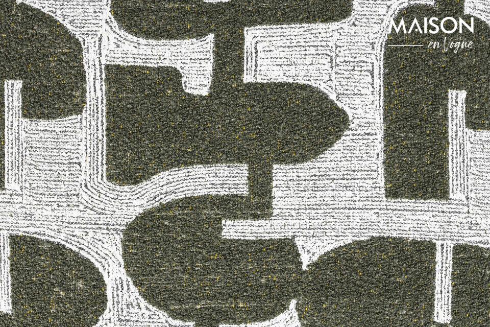 Chaise en tissu vert Ridge Kink Deco Symbols - 8