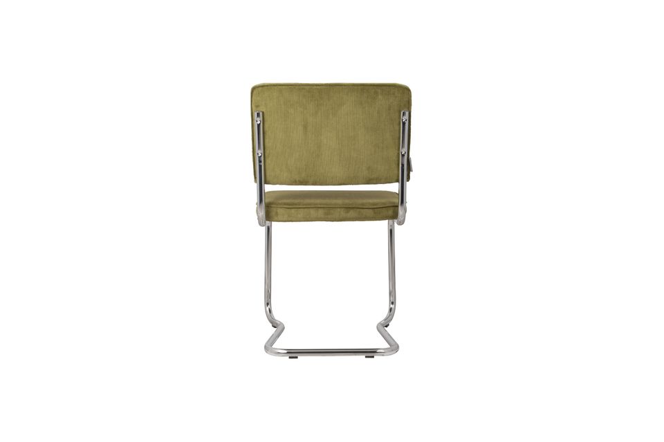 Chaise en tissu vert Ridge Kink Rib - 7