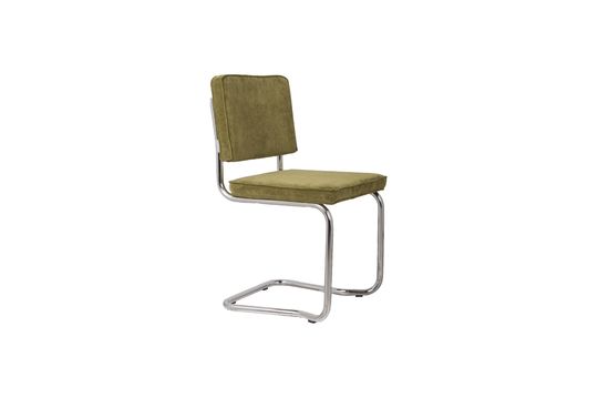 Chaise en tissu vert Ridge Kink Rib Détouré