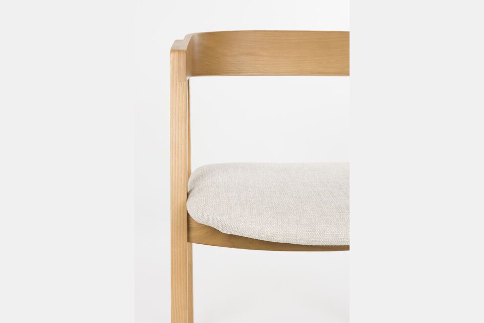 Chaise en tissue beige Mads - 13