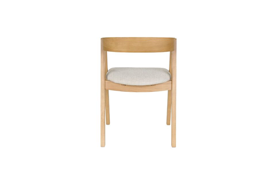 Chaise en tissue beige Mads - 8