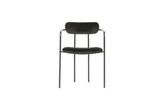 Chaise en velour noir Ivy