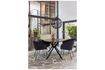 Miniature Chaise en velour noir Sien 2