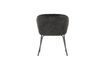 Miniature Chaise en velour noir Sien 6