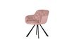 Miniature Chaise en velour rose pale Elaine 1
