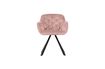 Miniature Chaise en velour rose pale Elaine 6
