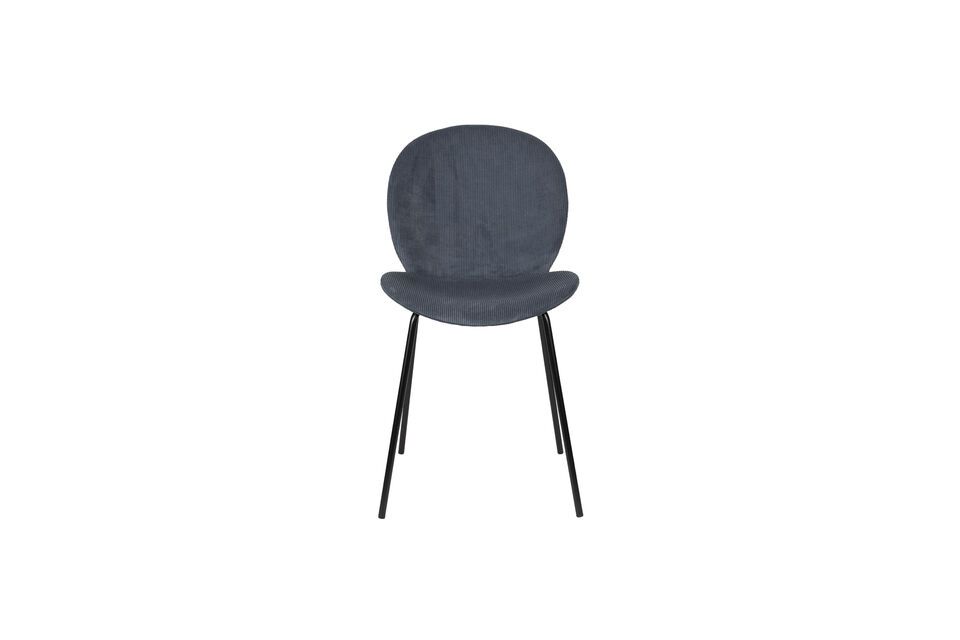 Chaise en velours bleu Bonnet - 9