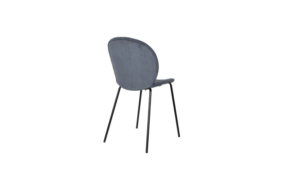 Chaise en velours bleu Bonnet - 11