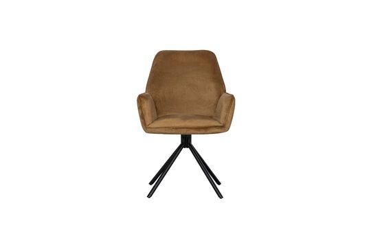 Chaise en velours caramel Amber