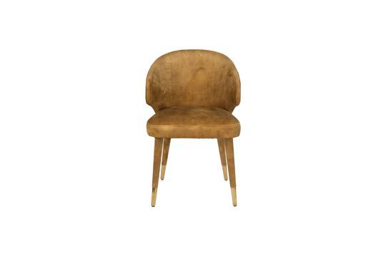 Chaise en velours ocre Lunar