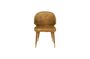 Miniature Chaise en velours ocre Lunar Détouré